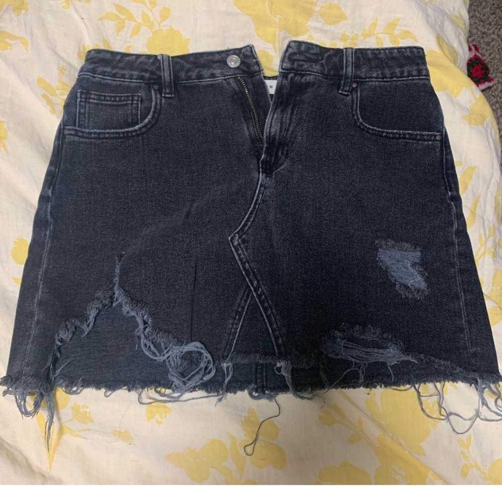 Black jean skirt
